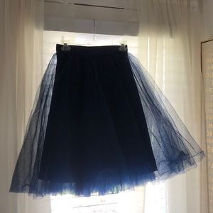 SPACE 46/ NAVY BLUE SIGNATURE TULLE SKIRT